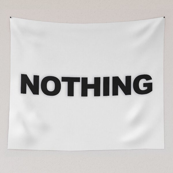 Item preview, NOTHING — Black Minimal Bold Type Statement designed and sold by WORDPAUSE.