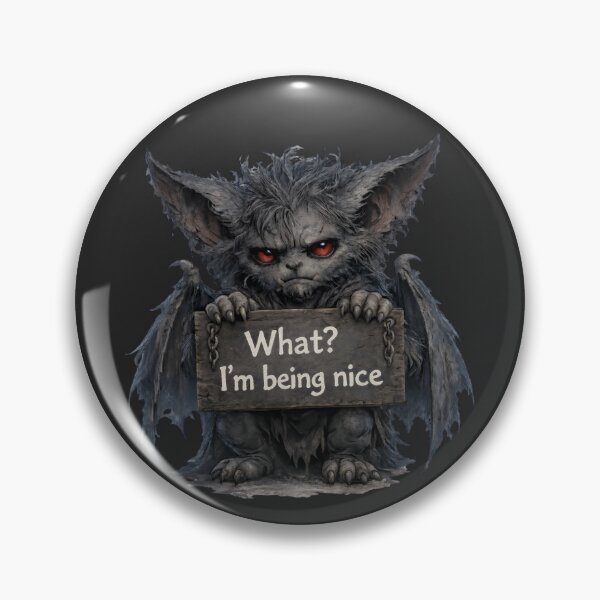 Item preview, Cute Gothic Fantasy Creature With Funny Sign designed and sold by Vellaro.
