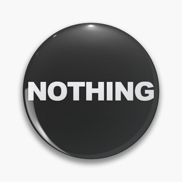 Item preview, NOTHING — White Minimal Bold Type Statement designed and sold by WORDPAUSE.