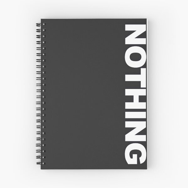 Item preview, NOTHING — White Minimal Bold Type Statement designed and sold by WORDPAUSE.