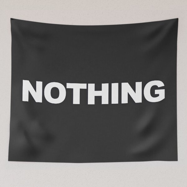 Item preview, NOTHING — White Minimal Bold Type Statement designed and sold by WORDPAUSE.