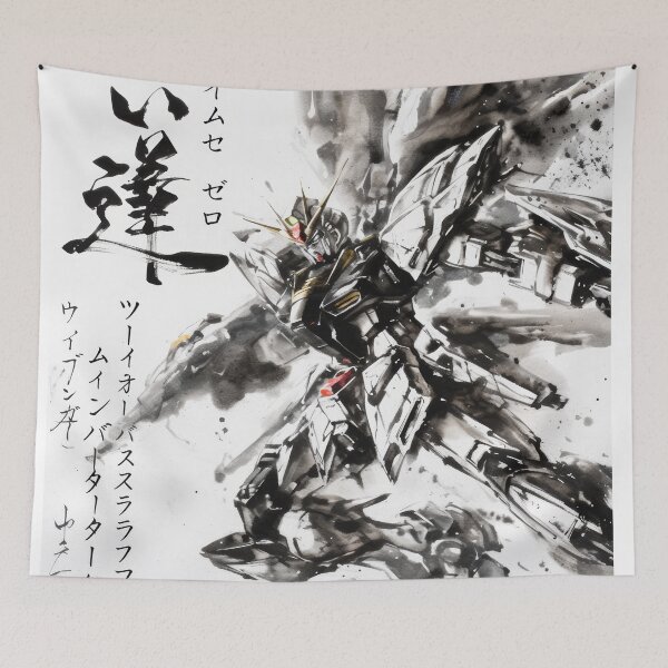 Item preview, Wing Gundam Zero Sumi-e  designed and sold by AnimeArsenalPrints.