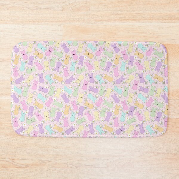 Item preview, Cute Pastel Bunny Seamless Pattern – Kawaii Easter Peeps with Daisies designed and sold by SimoesArtistry.