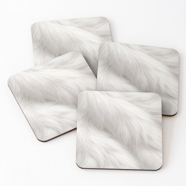 Item preview, Elegant White Arctic Fox Fur Pattern designed and sold by Nine Lives Studio.