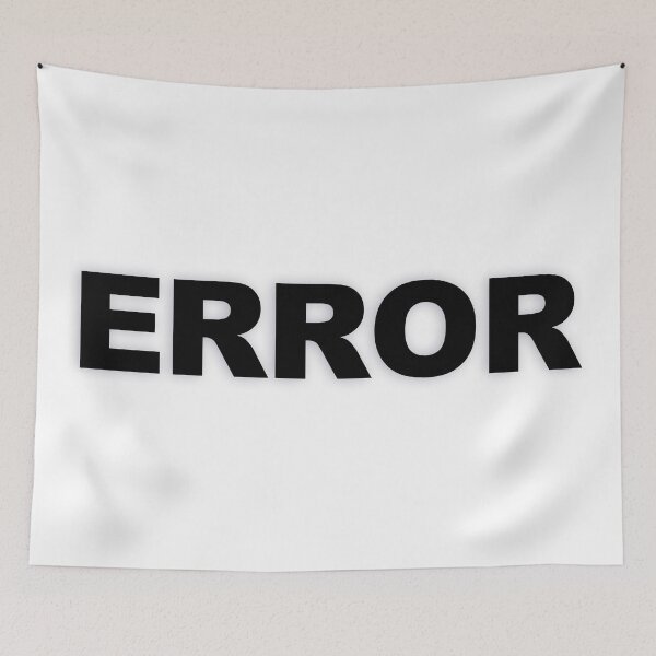 Item preview, ERROR — Black Minimal Bold Type Statement designed and sold by WORDPAUSE.