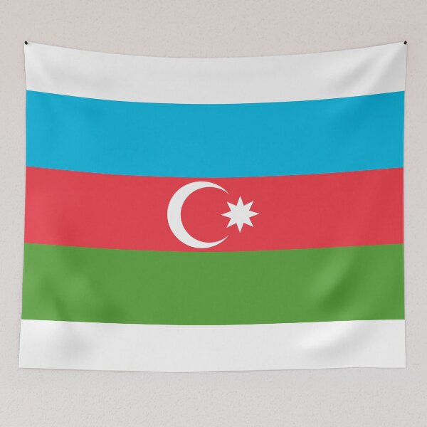 Item preview, Classic Azerbaijan National Flag - Land of Fire Pride designed and sold by NTGUILTY.