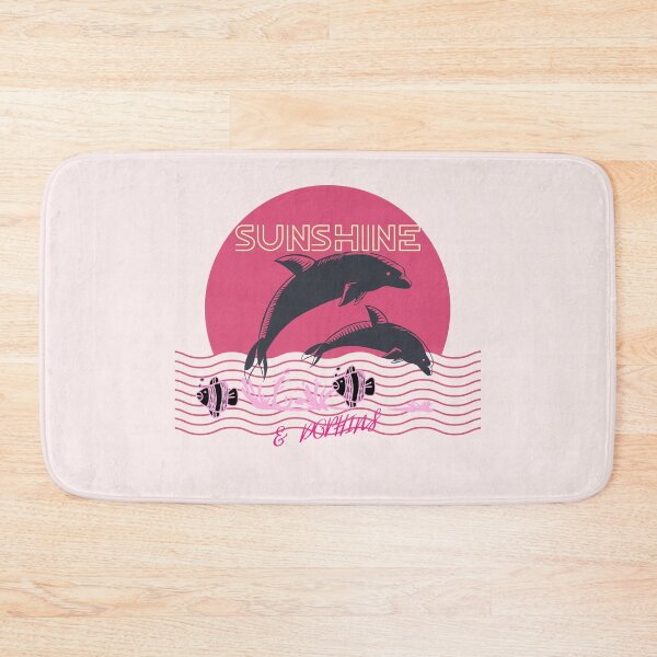 Item preview, Tropical Sunset and Dolphins having fun in the sun for vacation or relaxing essential T-shirts, hoodies, and other home decor. designed and sold by MKTreasures.