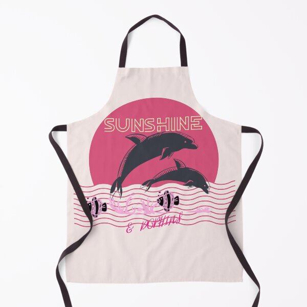 Item preview, Tropical Sunset and Dolphins having fun in the sun for vacation or relaxing essential T-shirts, hoodies, and other home decor. designed and sold by MKTreasures.