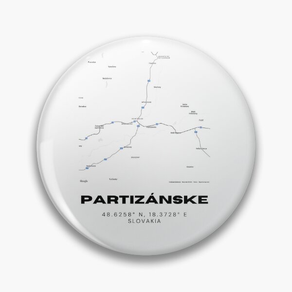 Item preview, Partizánske City Map Print – Minimalist Map of Partizánske, Slovakia designed and sold by RM-Journey.