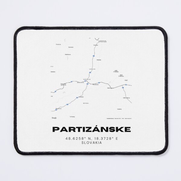 Item preview, Partizánske City Map Print – Minimalist Map of Partizánske, Slovakia designed and sold by RM-Journey.