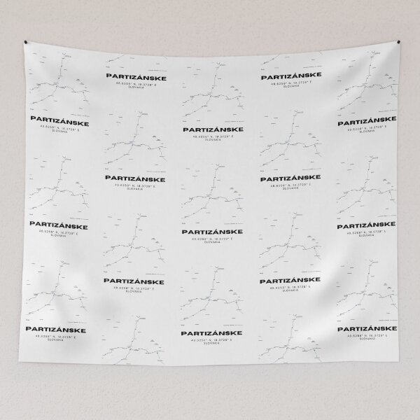Item preview, Partizánske City Map Print – Minimalist Map of Partizánske, Slovakia designed and sold by RM-Journey.