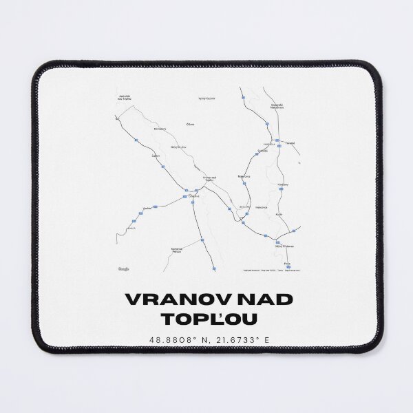 Item preview, Vranov nad Topľou City Map Print – Minimalist Map of Vranov nad Topľou designed and sold by RM-Journey.