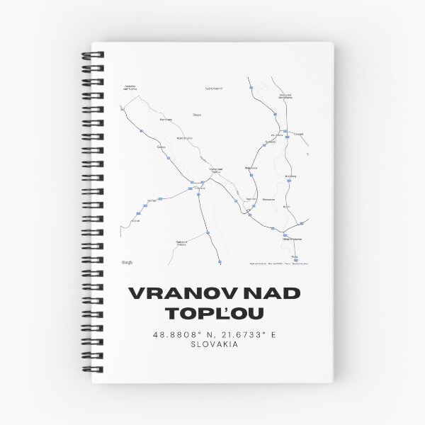 Item preview, Vranov nad Topľou City Map Print – Minimalist Map of Vranov nad Topľou designed and sold by RM-Journey.