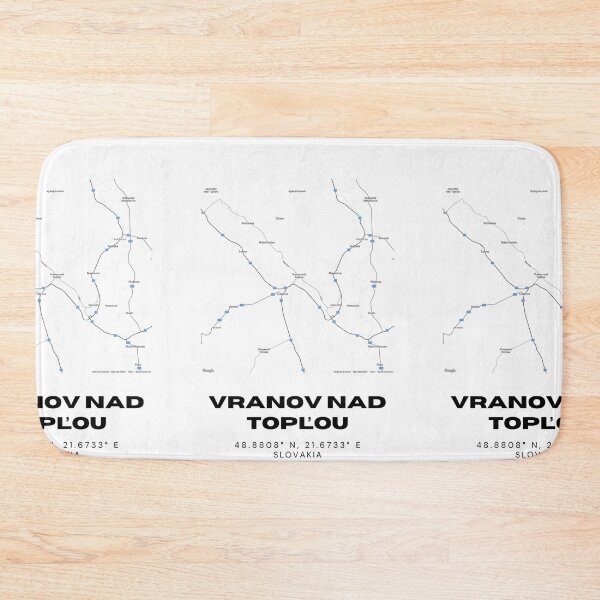 Item preview, Vranov nad Topľou City Map Print – Minimalist Map of Vranov nad Topľou designed and sold by RM-Journey.