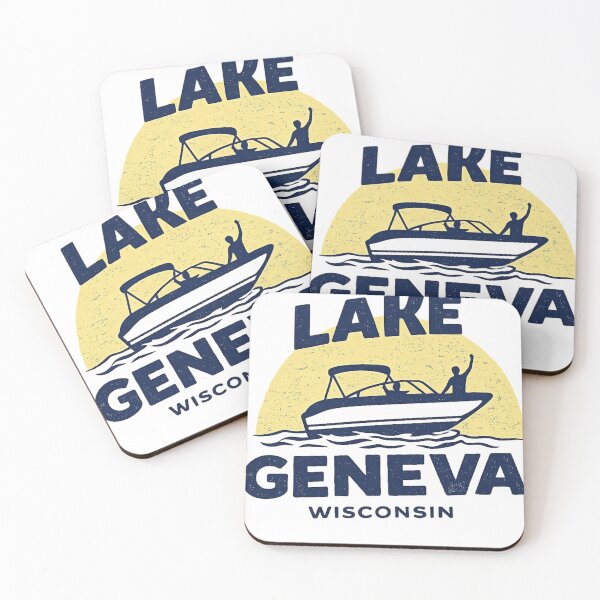 Item preview, Lake Geneva blue and yellow design designed and sold by CrazyGirlllc.
