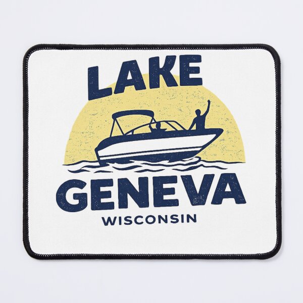 Item preview, Lake Geneva blue and yellow design designed and sold by CrazyGirlllc.