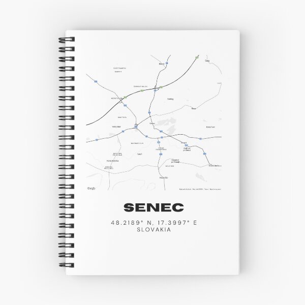 Item preview, Senec City Map Print – Modern Minimal Map of Senec, Slovakia designed and sold by RM-Journey.