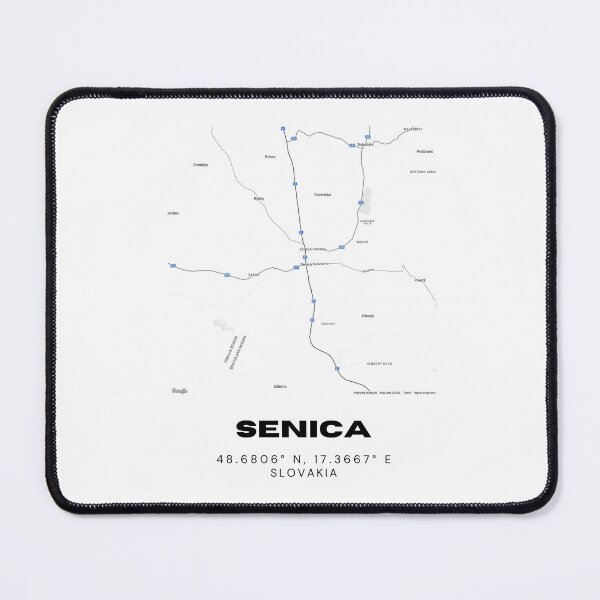 Item preview, Senica City Map Print – Minimalist Map of Senica, Slovakia designed and sold by RM-Journey.