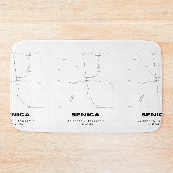 Item preview, Senica City Map Print – Minimalist Map of Senica, Slovakia designed and sold by RM-Journey.