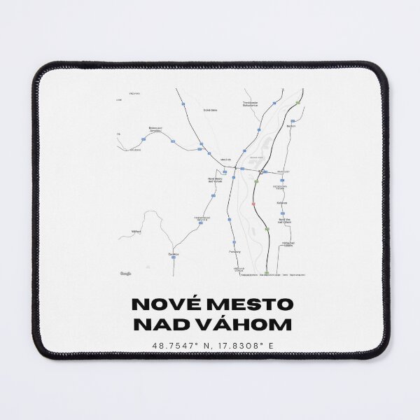 Item preview, Nové Mesto nad Váhom City Map – Minimalist Street Map of Nové Mesto nad Váhom designed and sold by RM-Journey.