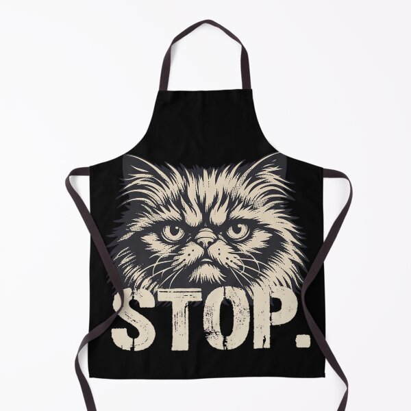 Item preview, STOP Judgmental Persian Cat Grumpy Woodcut Art designed and sold by TrendyTeeMode.