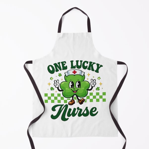 Item preview, One Lucky Nurse – Cute Shamrock Nurse Cartoon | St. Patrick’s Day Nursing Gift designed and sold by BrainBubbleArt.