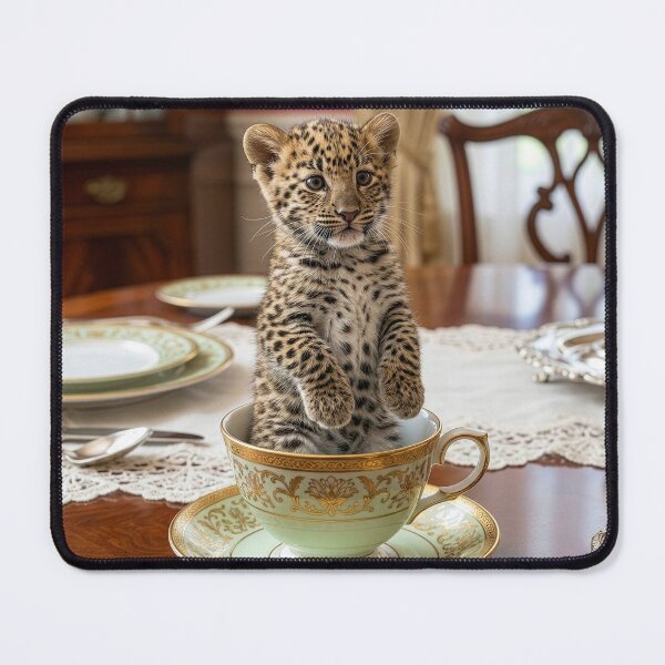 Item preview, Leopard Cub in a Tea Cup designed and sold by Tridentulus.