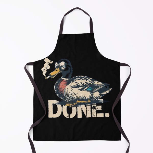 Item preview, DONE Fed Up Mallard Duck Smoking Vintage Woodcut designed and sold by TrendyTeeMode.