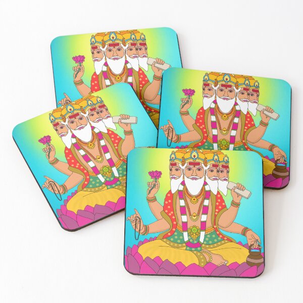 Item preview, Lord Brahma Divine Drawing – Hindu Creator God Art Illustration designed and sold by Harshit_Digital_Arts.