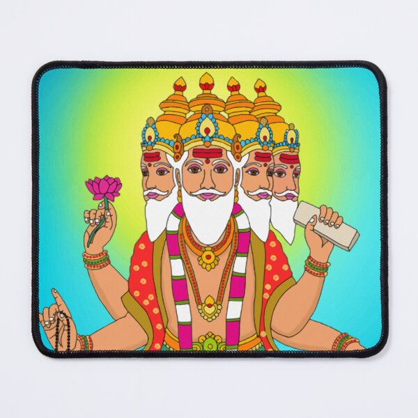Item preview, Lord Brahma Divine Drawing – Hindu Creator God Art Illustration designed and sold by Harshit_Digital_Arts.