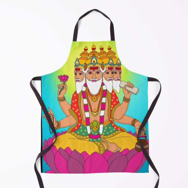 Item preview, Lord Brahma Divine Drawing – Hindu Creator God Art Illustration designed and sold by Harshit_Digital_Arts.