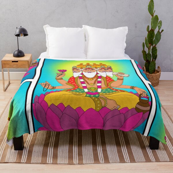 Item preview, Lord Brahma Divine Drawing – Hindu Creator God Art Illustration designed and sold by Harshit_Digital_Arts.