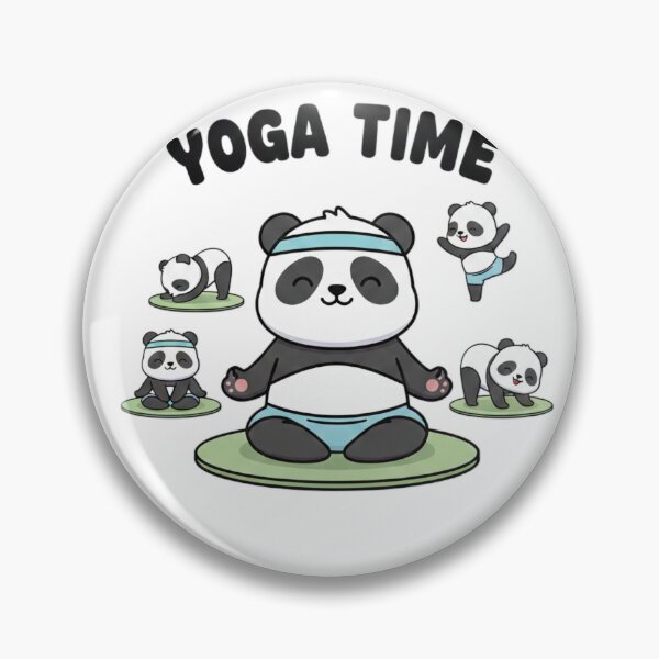 Item preview, Cute Panda Yoga Time Sticker – Funny Meditating Panda Workout Design for Yoga Lovers designed and sold by snaperos.