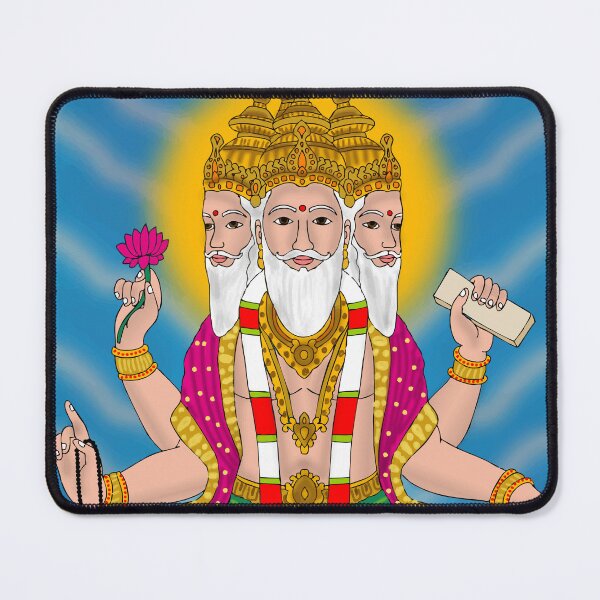 Item preview, Lord Brahma Illustration – Hindu Mythology Creator Deity Art designed and sold by Harshit_Digital_Arts.