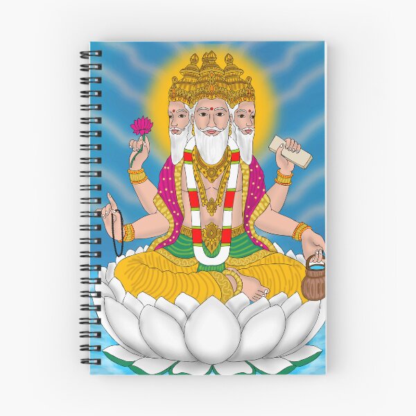 Item preview, Lord Brahma Illustration – Hindu Mythology Creator Deity Art designed and sold by Harshit_Digital_Arts.