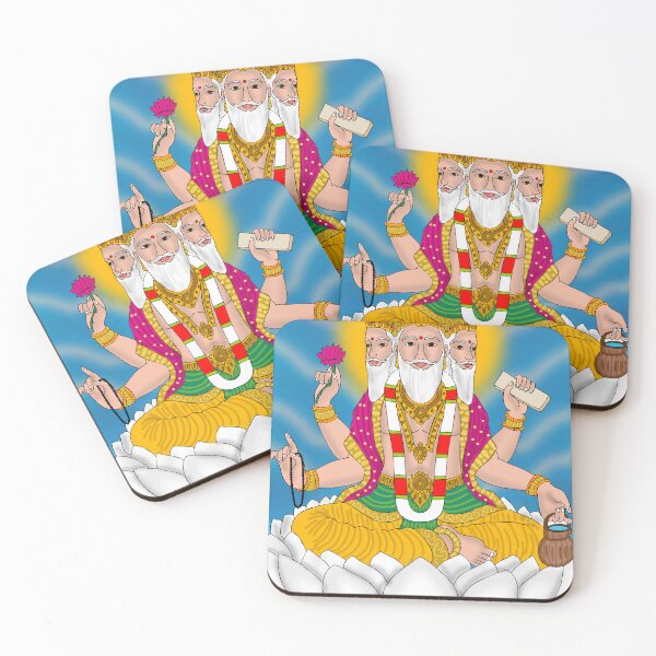 Item preview, Lord Brahma Illustration – Hindu Mythology Creator Deity Art designed and sold by Harshit_Digital_Arts.