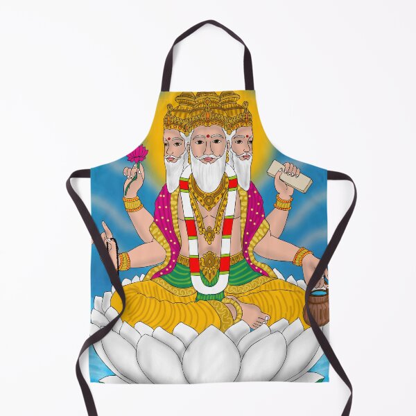 Item preview, Lord Brahma Illustration – Hindu Mythology Creator Deity Art designed and sold by Harshit_Digital_Arts.