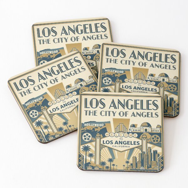 Item preview, Los Angeles The City of Angels Art Deco  designed and sold by BrickByDream.