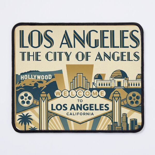 Item preview, Los Angeles The City of Angels Art Deco designed and sold by BrickByDream.