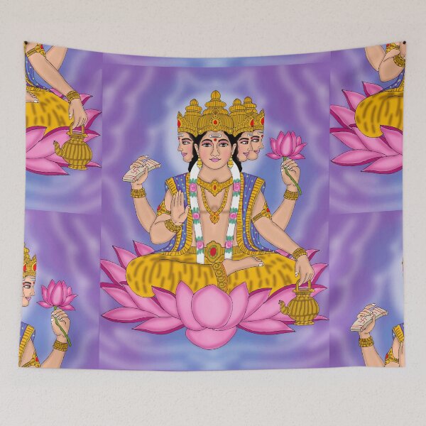 Item preview, Lord Brahma Digital Art – Hindu Sacred Creator Illustration designed and sold by Harshit_Digital_Arts.