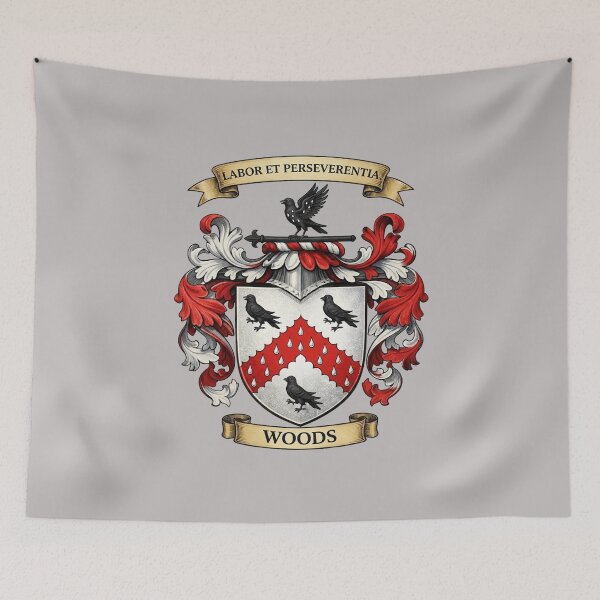 Item preview, The Woods Family Coat of Arms designed and sold by BagTown Clans.