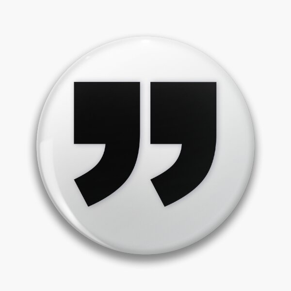 Item preview, DOUBLE QUOTES (R)— Black Minimal Bold Type Statement designed and sold by WORDPAUSE.