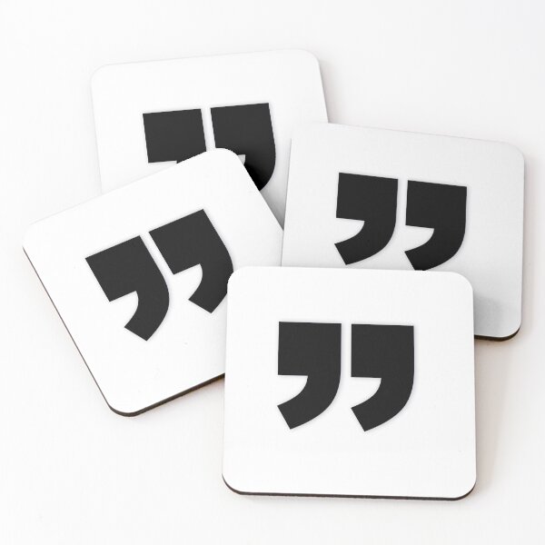 Item preview, DOUBLE QUOTES (R)— Black Minimal Bold Type Statement designed and sold by WORDPAUSE.