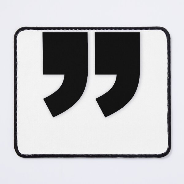 Item preview, DOUBLE QUOTES (R)— Black Minimal Bold Type Statement designed and sold by WORDPAUSE.