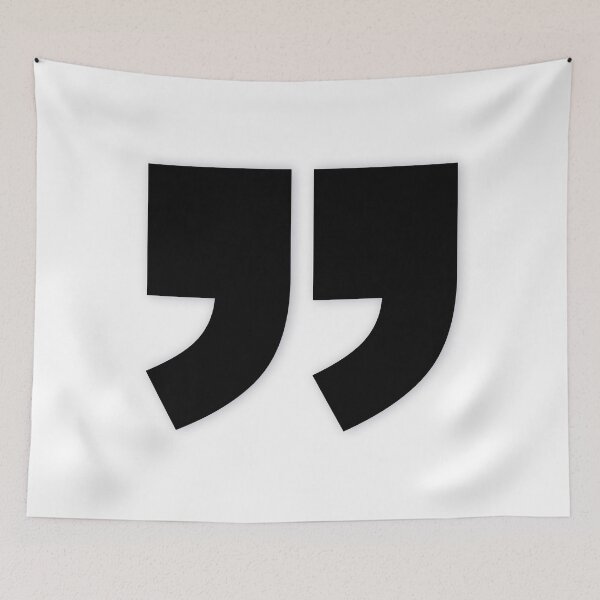 Item preview, DOUBLE QUOTES (R)— Black Minimal Bold Type Statement designed and sold by WORDPAUSE.