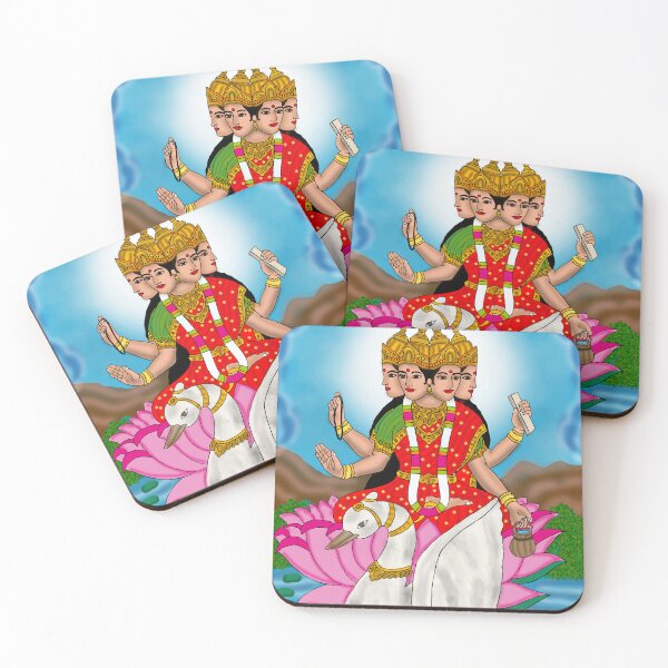Item preview, Goddess Brahmi Drawing – Hindu Divine Knowledge and Wisdom Art designed and sold by Harshit_Digital_Arts.