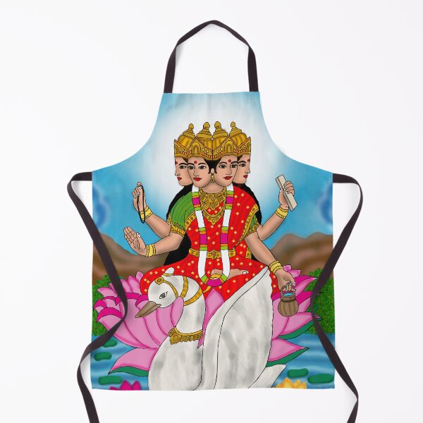 Item preview, Goddess Brahmi Drawing – Hindu Divine Knowledge and Wisdom Art designed and sold by Harshit_Digital_Arts.