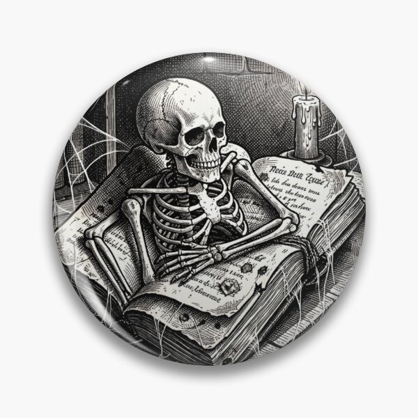 Artikelvorschau, Bitte nicht stören, ich bin in einem Buch – Skeleton Dark Academia entworfen und verkauft von LouDSarG.