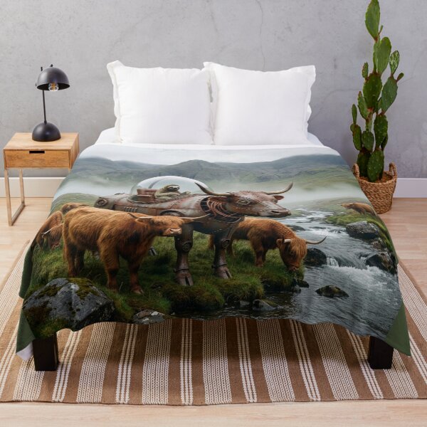 Item preview, Sloth Rides with Savage Herd of Highland Cows designed and sold by Tridentulus.