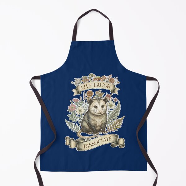 Item preview, Live Laugh Dissociate Opossum Funny Cottagecore Vintage Meme designed and sold by Czuk Designs.